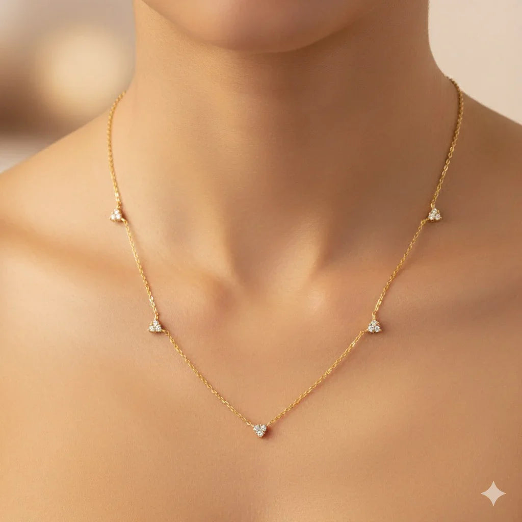 Luxe 5 Diamond Necklace