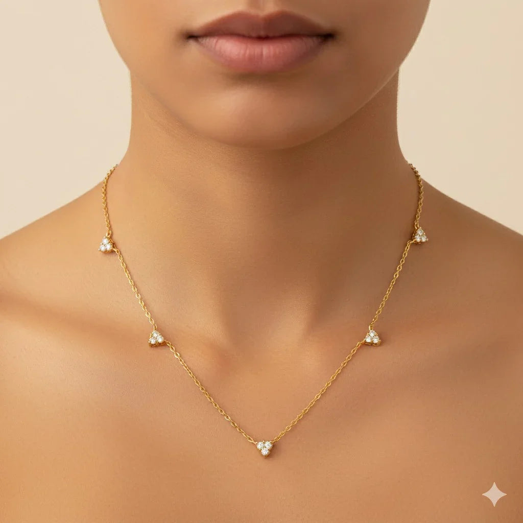 Luxe 5 Diamond Necklace
