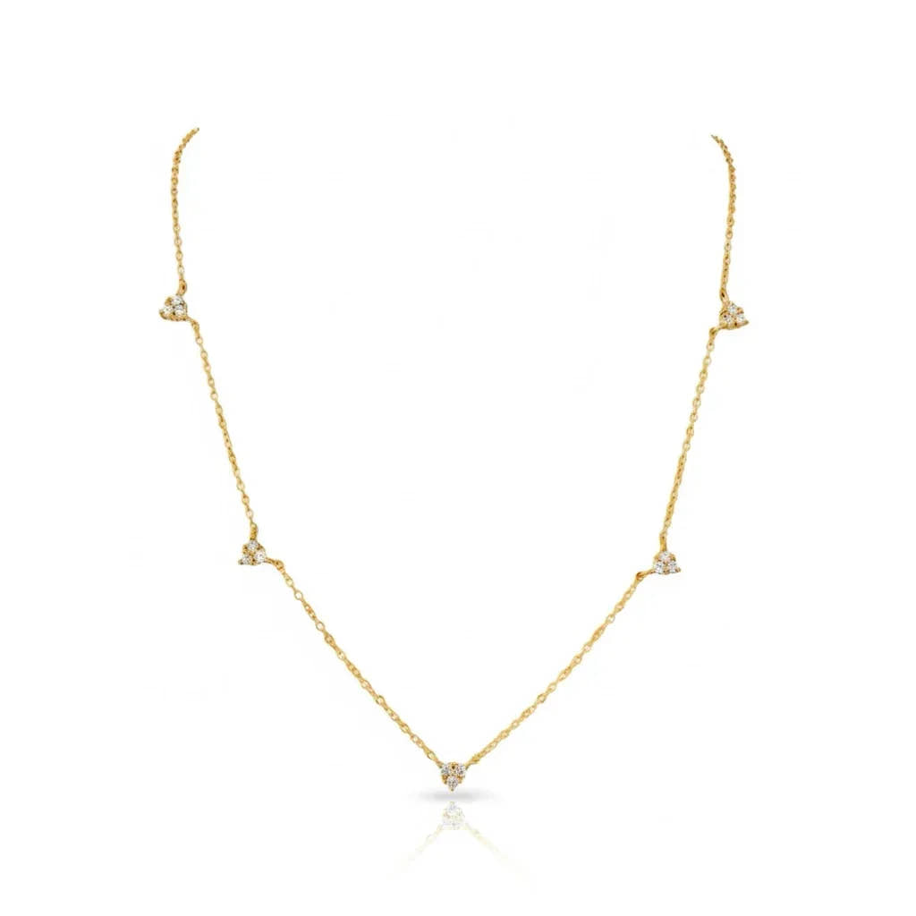 Luxe 5 Diamond Necklace