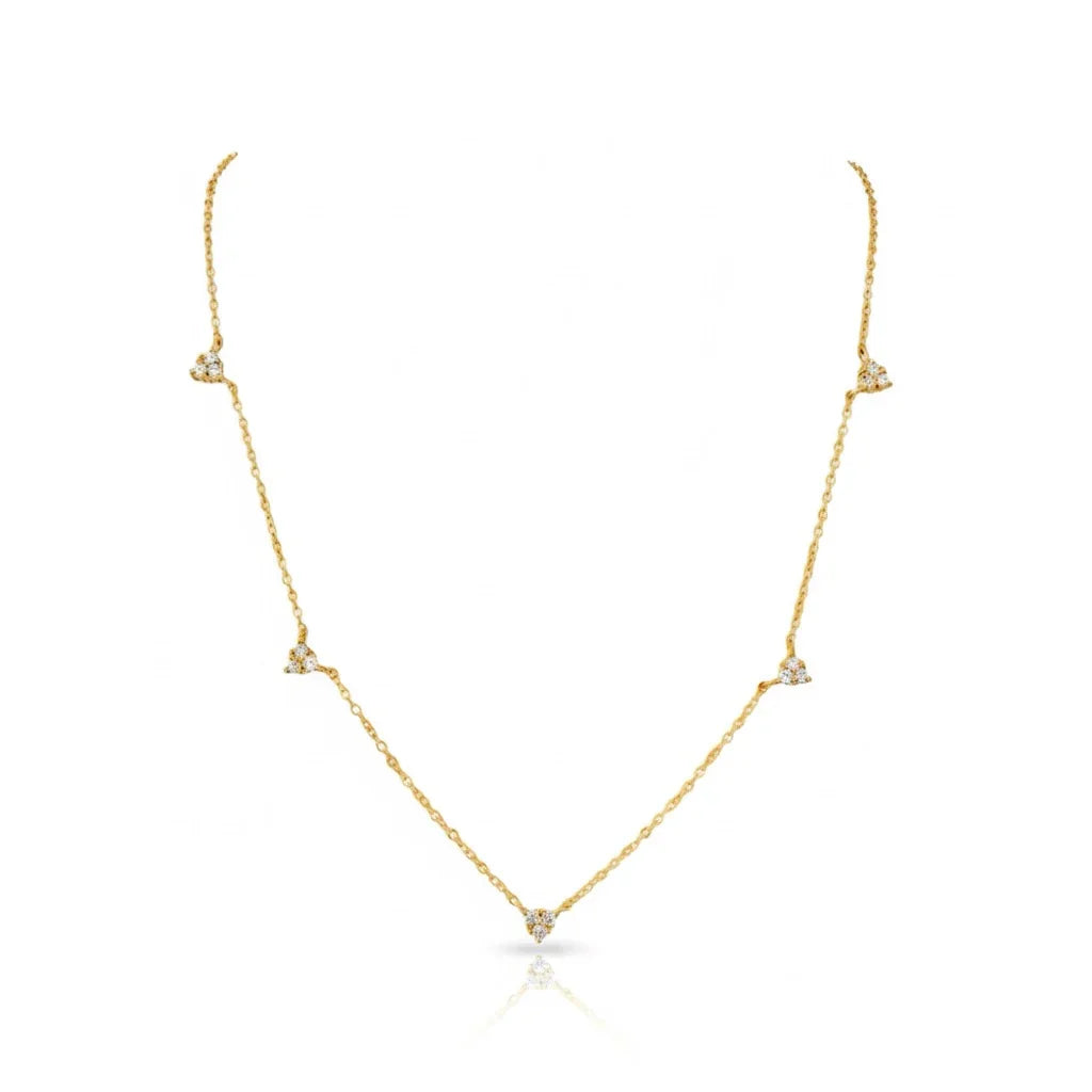 Luxe 5 Diamond Necklace