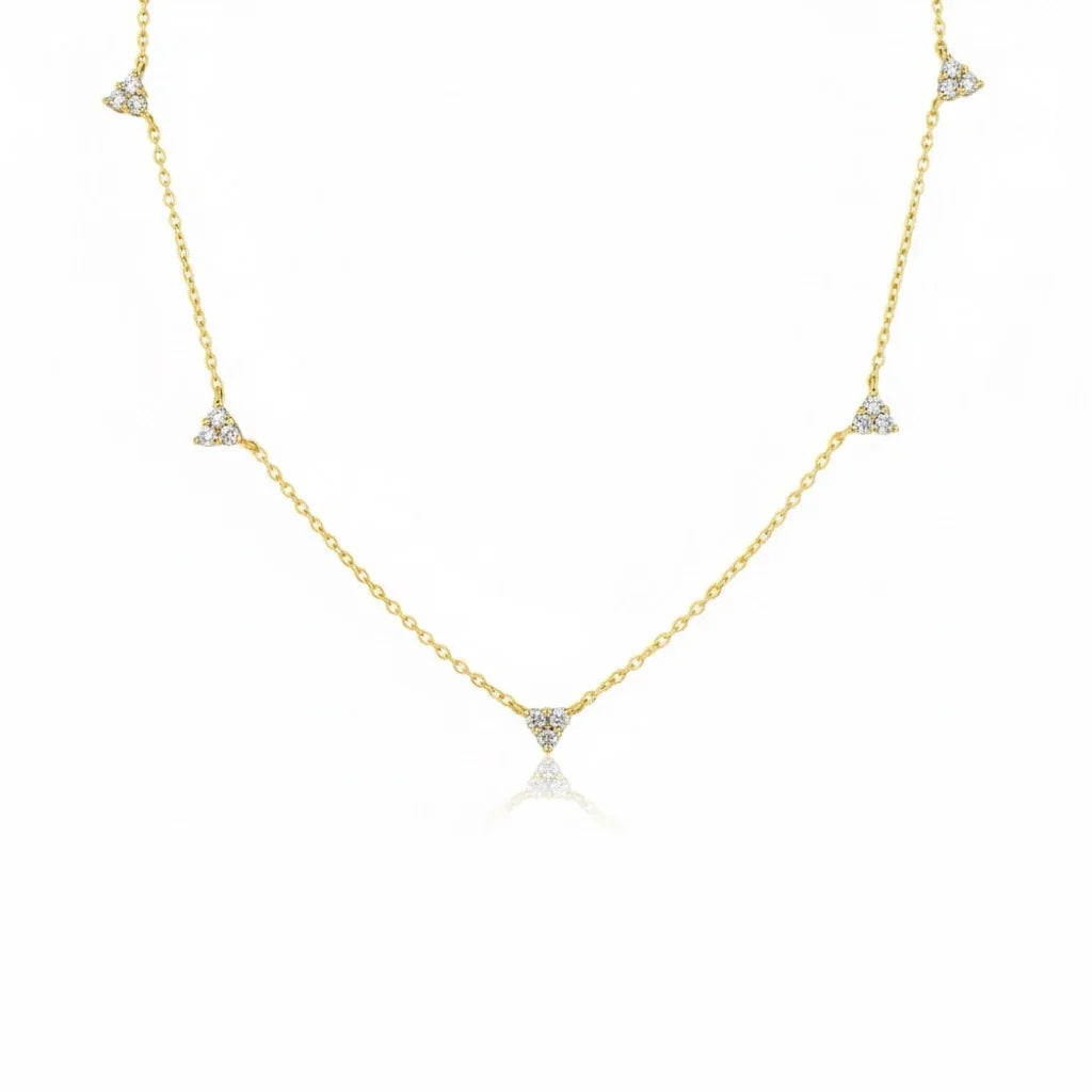 Luxe 5 Diamond Necklace