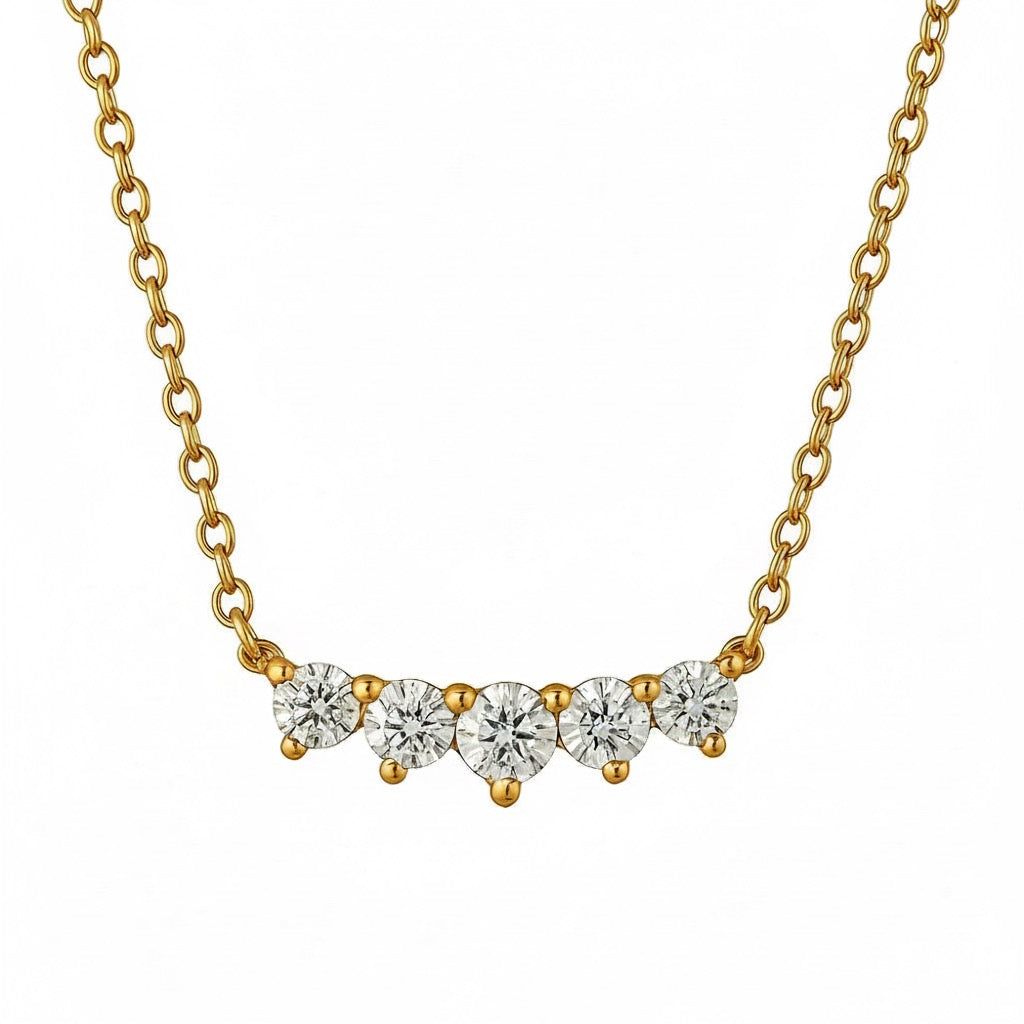 Luxe Five Diamond Necklace