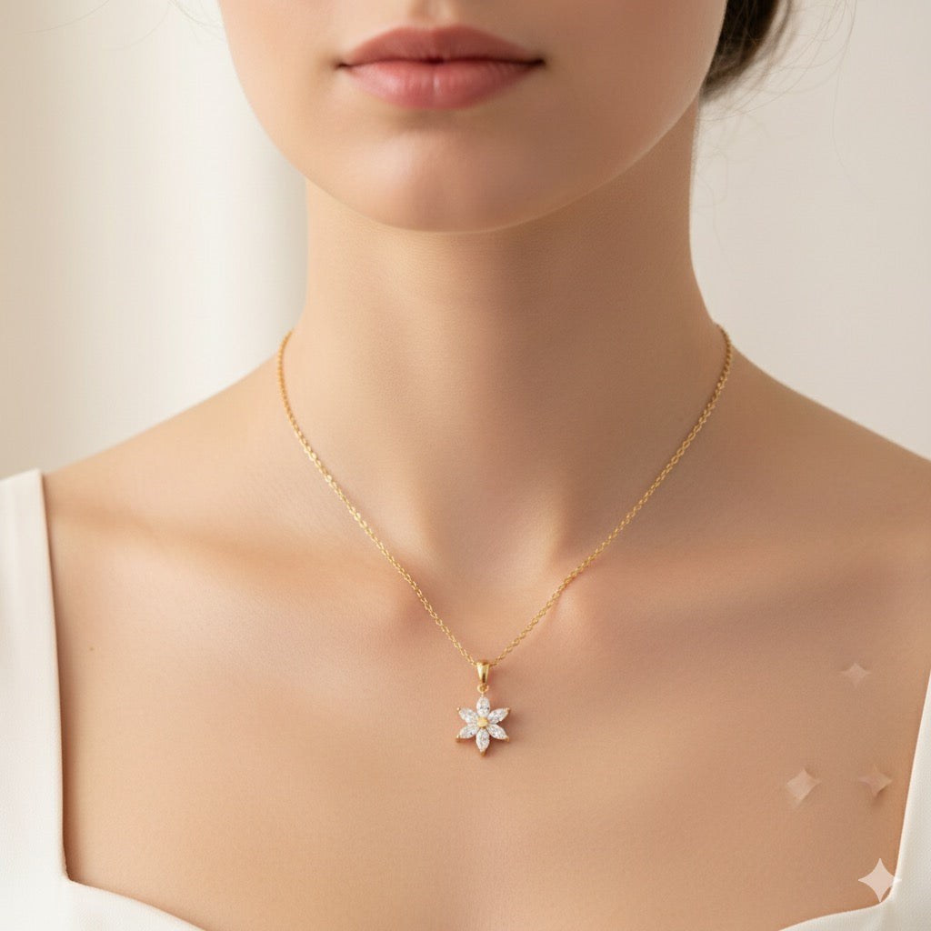 Elegant Simple Flower Pendant