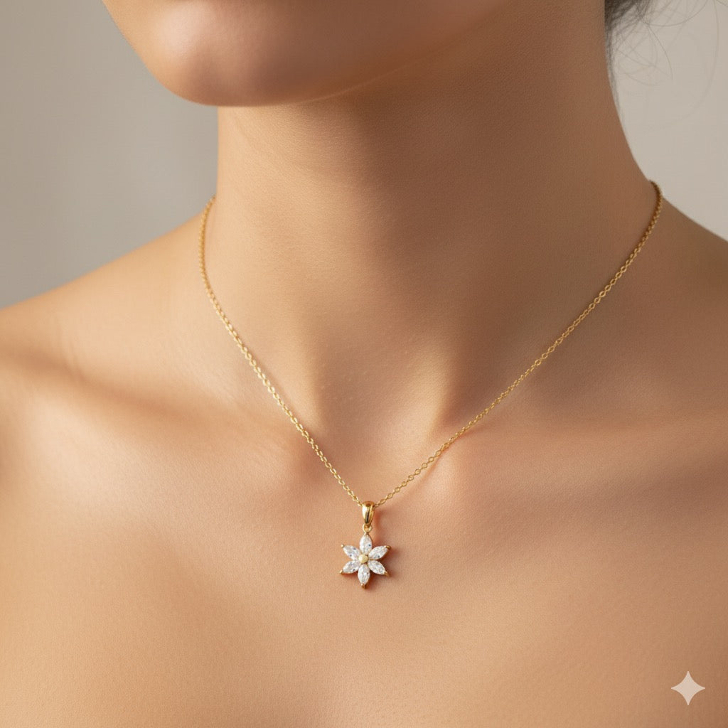 Elegant Simple Flower Pendant
