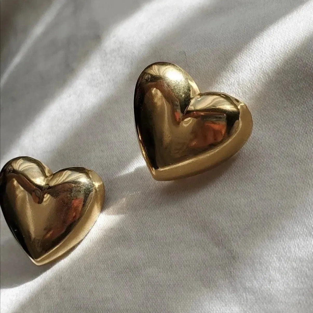 Opulent Heart Earrings - Diatoms