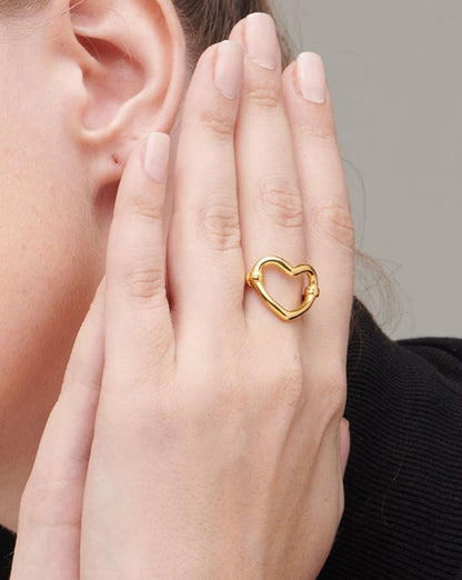 Gold Heart Delicate Ring