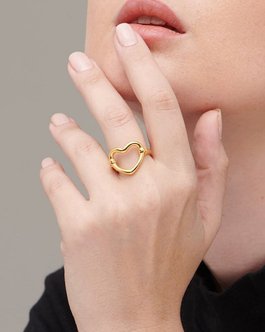 Gold Heart Delicate Ring