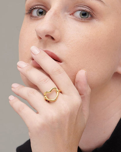 Gold Heart Delicate Ring