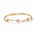 Flower Inlay Zircon Bracelets