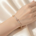 Flower Inlay Zircon Bracelets