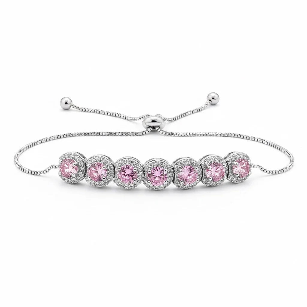 Round Crystal Diamond Women Bracelet
