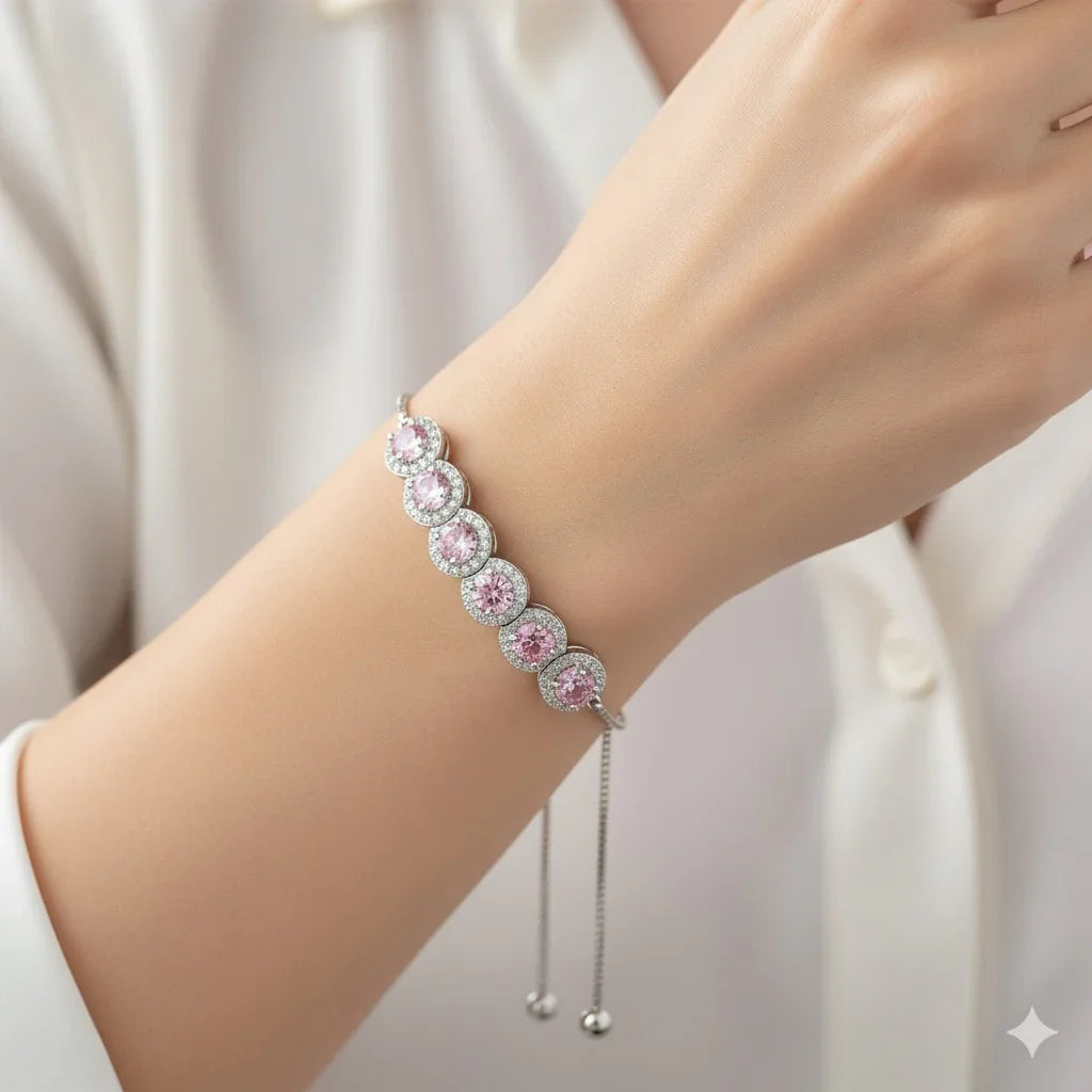 Round Crystal Diamond Women Bracelet