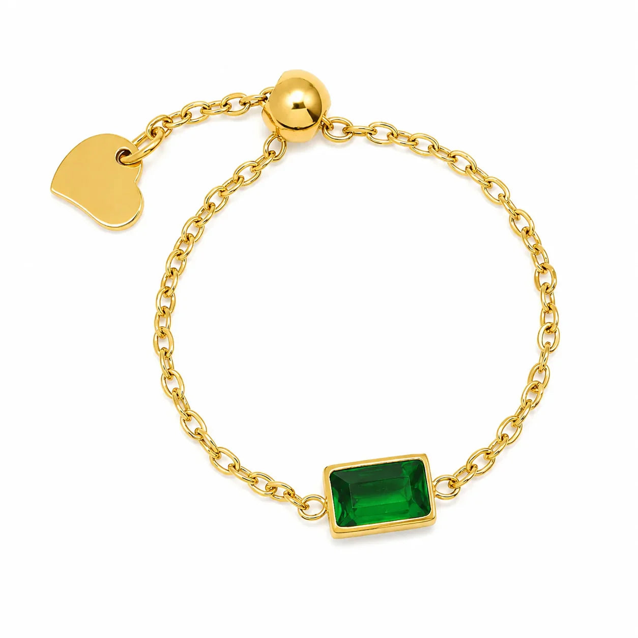 Zirconia Dazzle Chain Ring