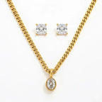 Luxe Essence Combo Necklace Earring Set