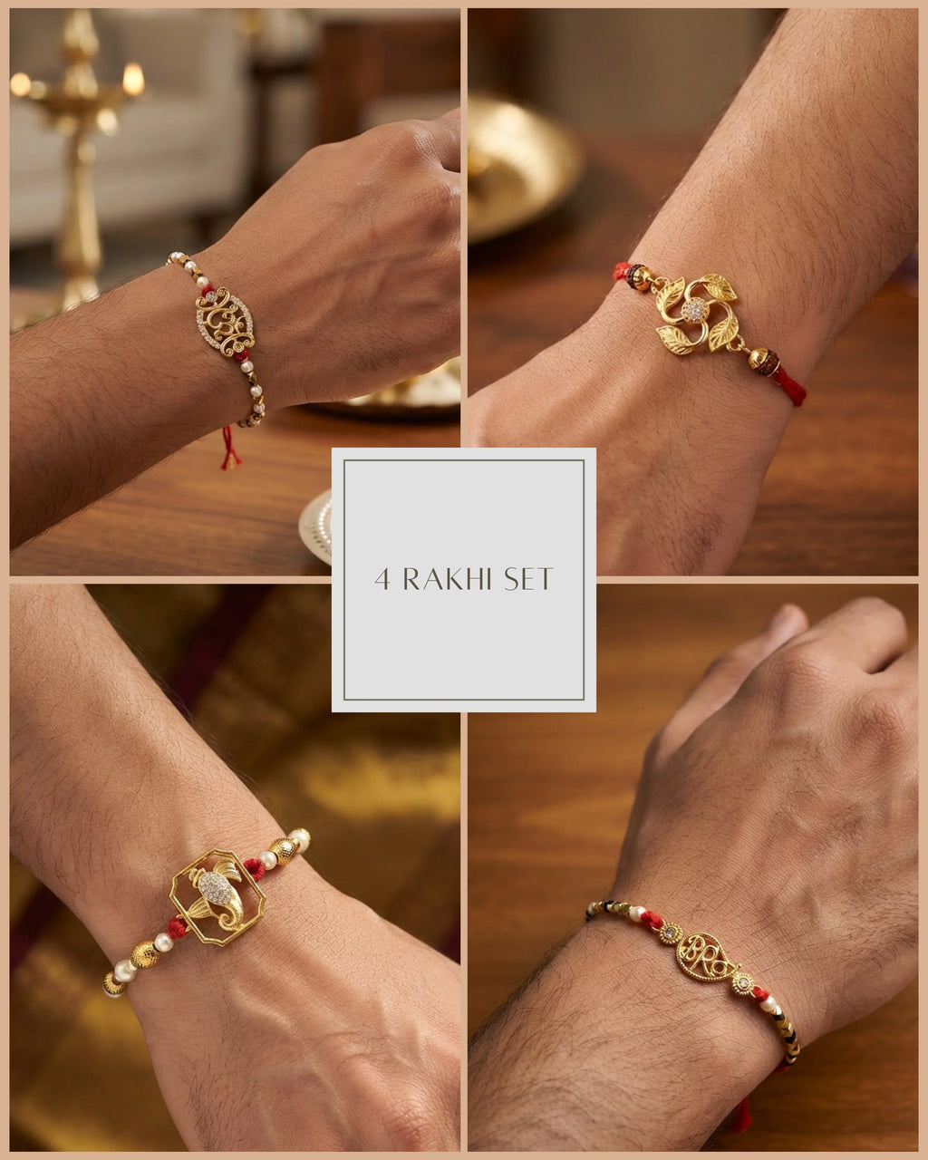Raksha-Sankalp 4 Rakhi Set