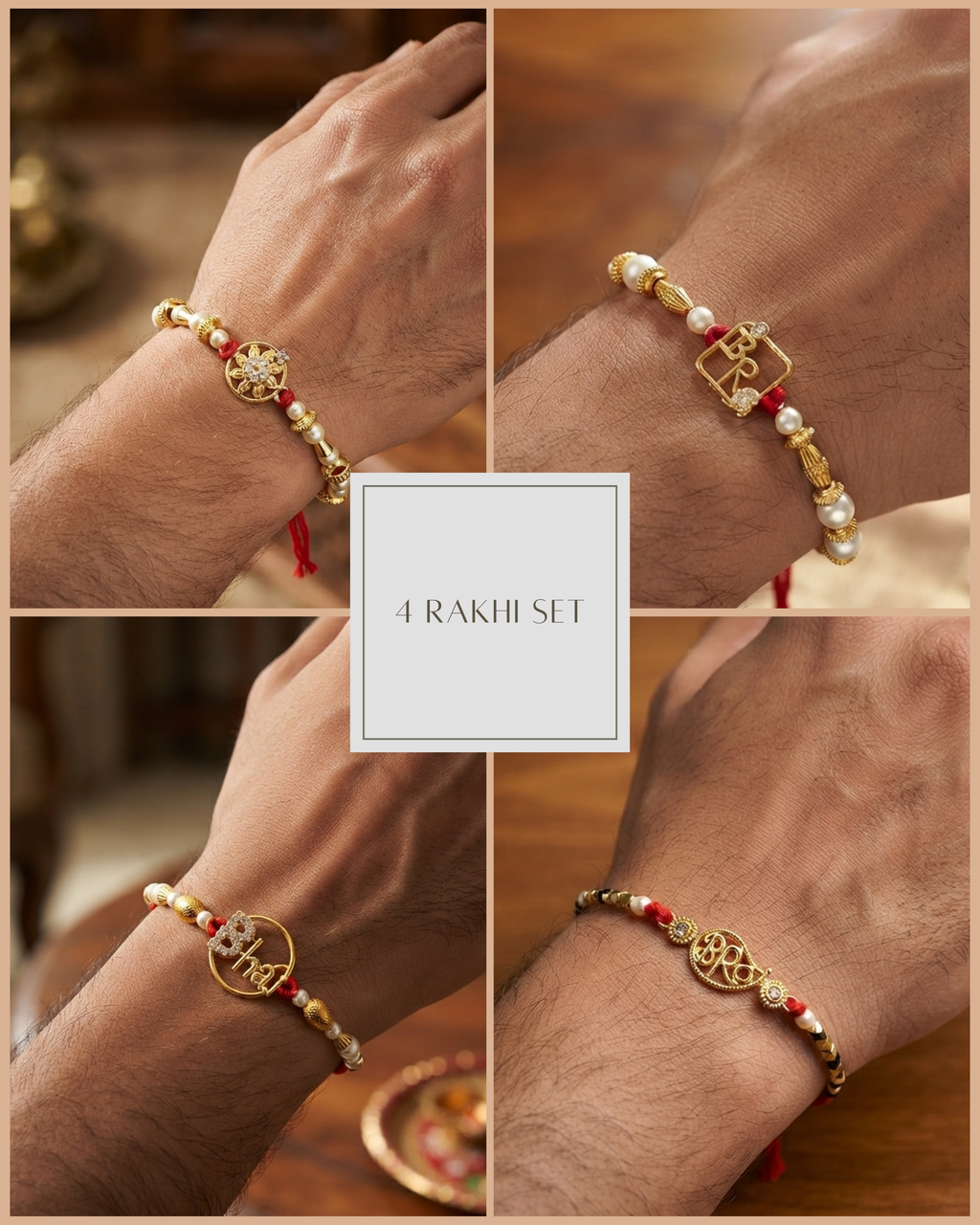 Divya Raksha 4 Rakhi Set