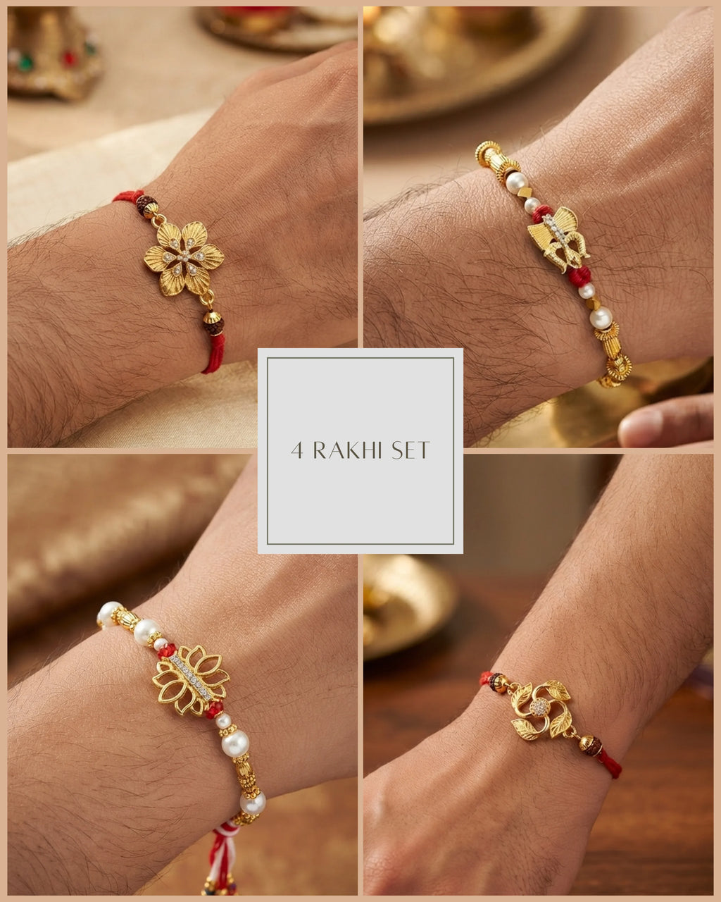 Vachan-Dhaaga 4 Rakhi Set