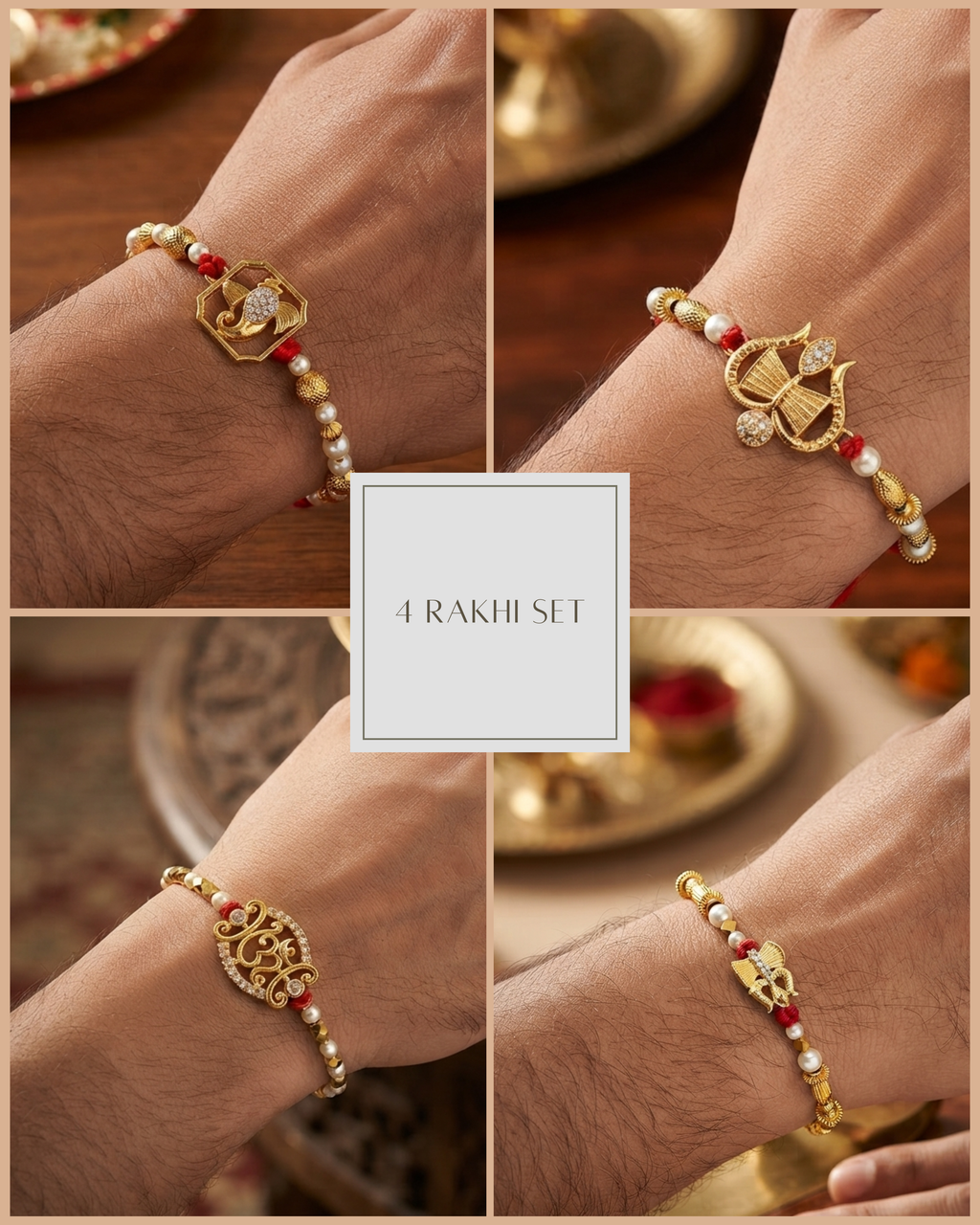 Atulya Sneh 4 Rakhi Set
