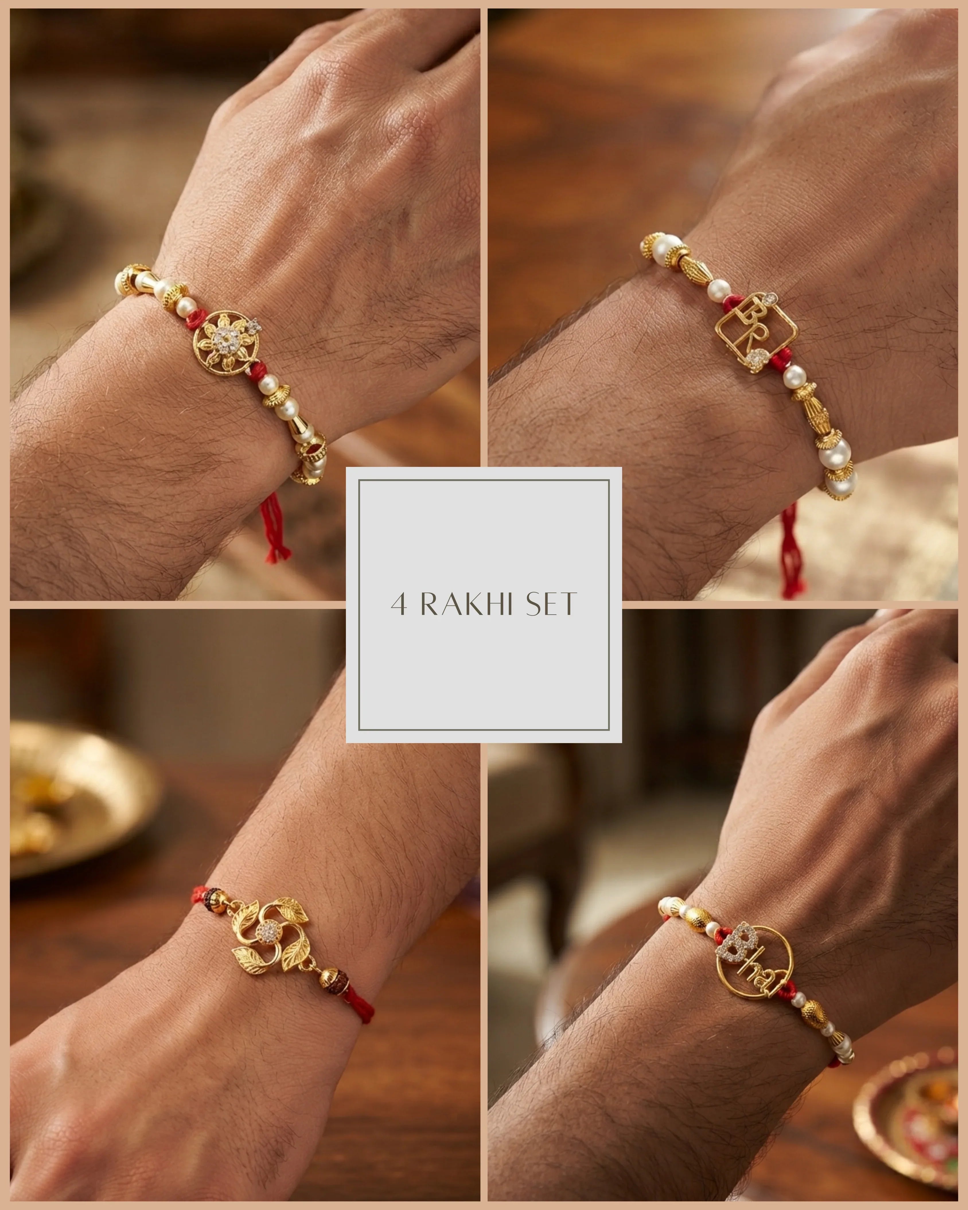 Kavach Sutra 4 Rakhi Set