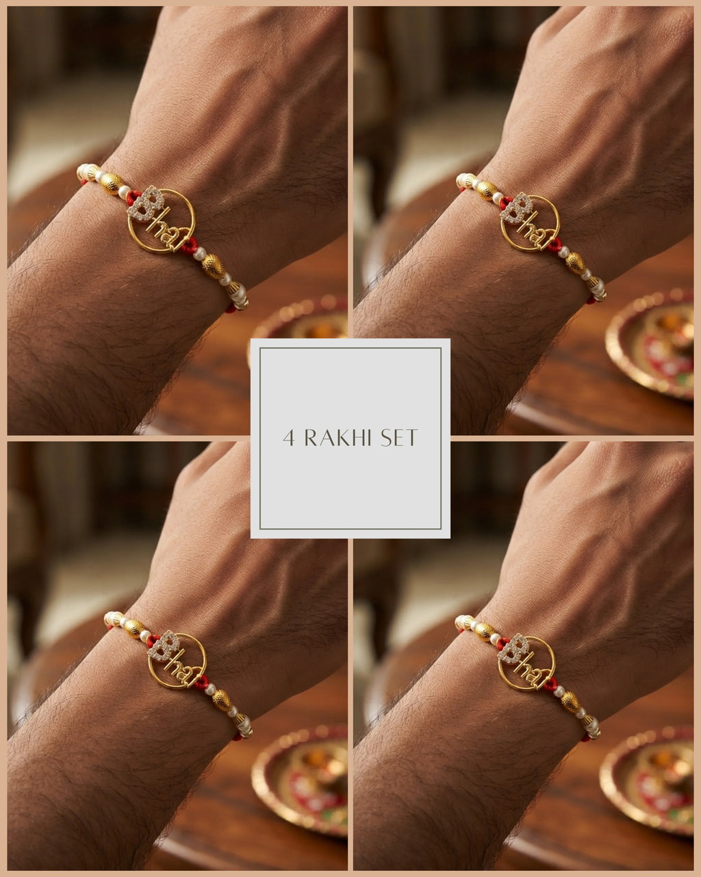 Shakti Bandhan 4 Rakhi Set