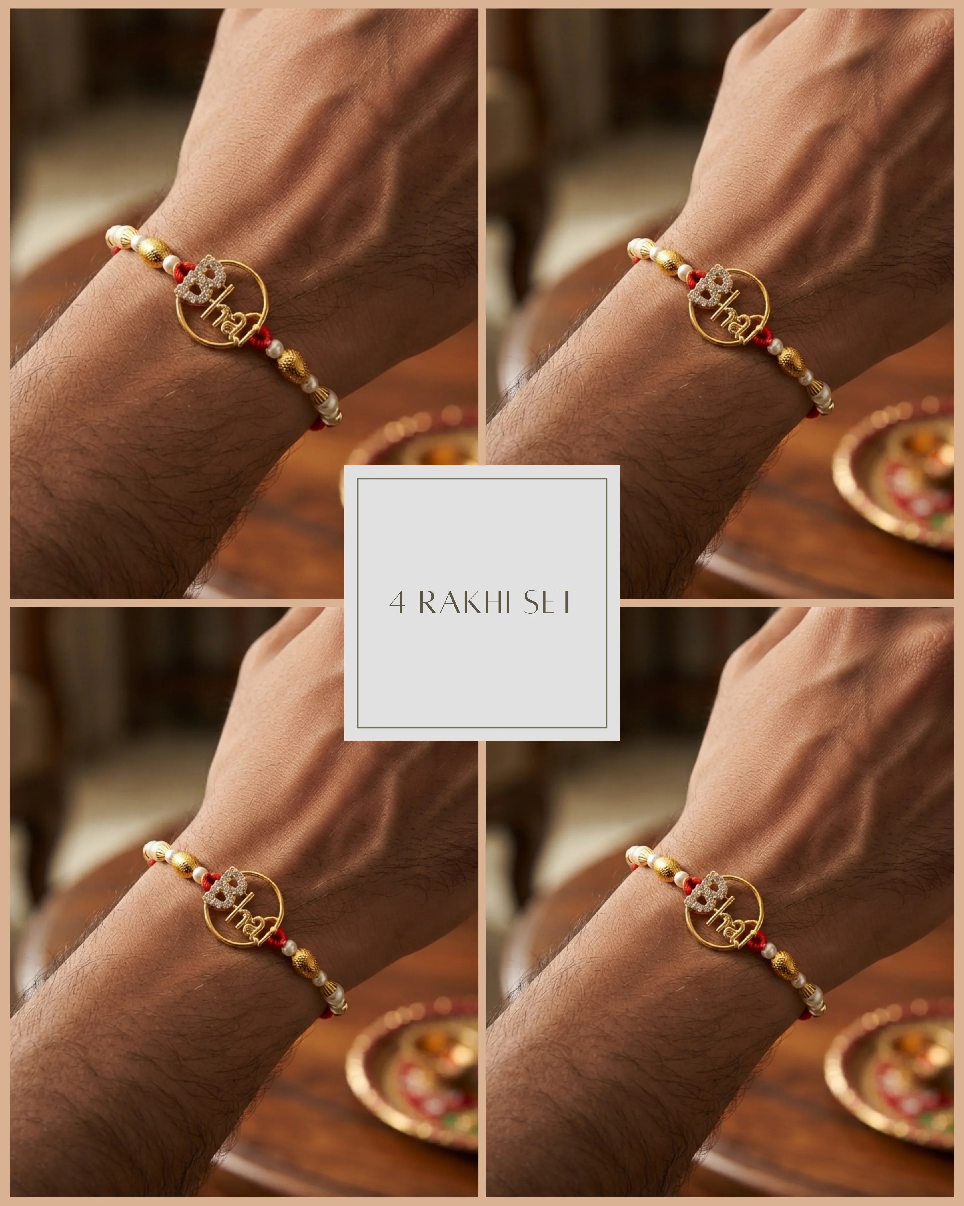 Shakti Bandhan 4 Rakhi Set