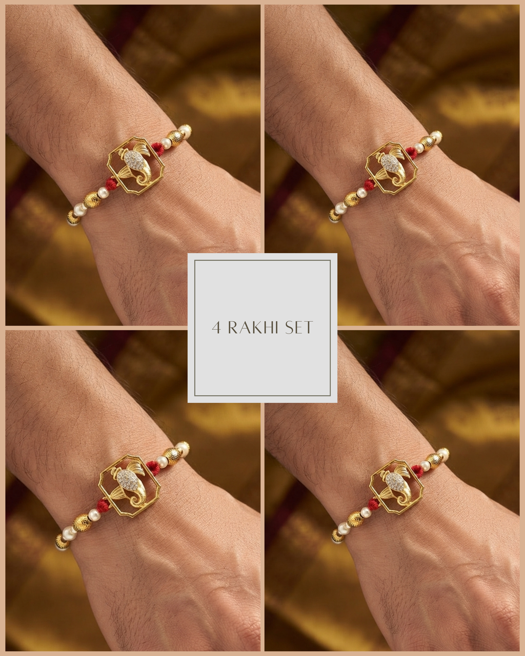 Pratham Raksha Sutra 4 Rakhi Set
