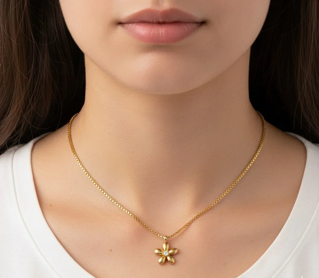 Diatoms Floral Shaped Necklace
