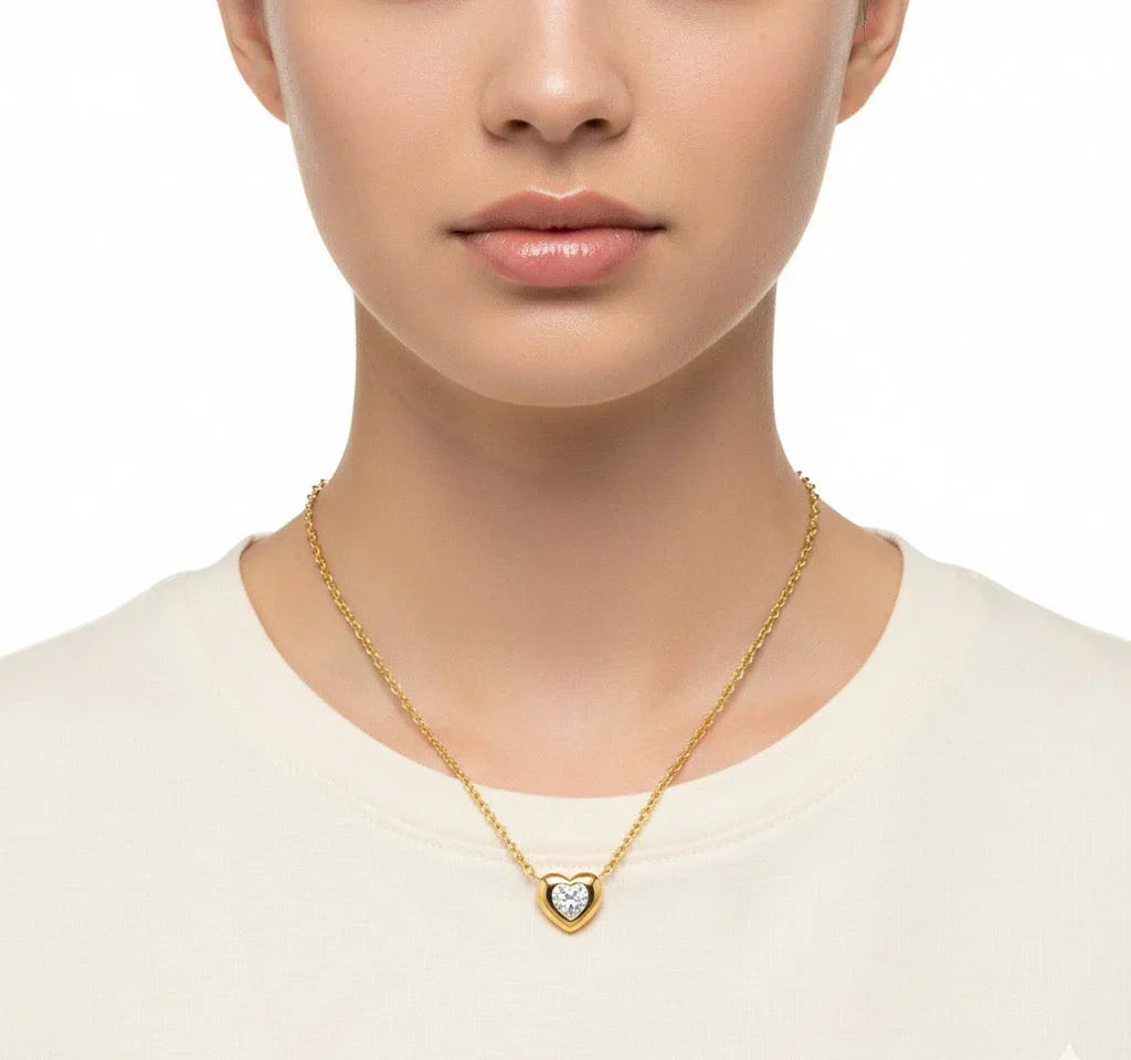 Diatoms Heart Shape Necklace