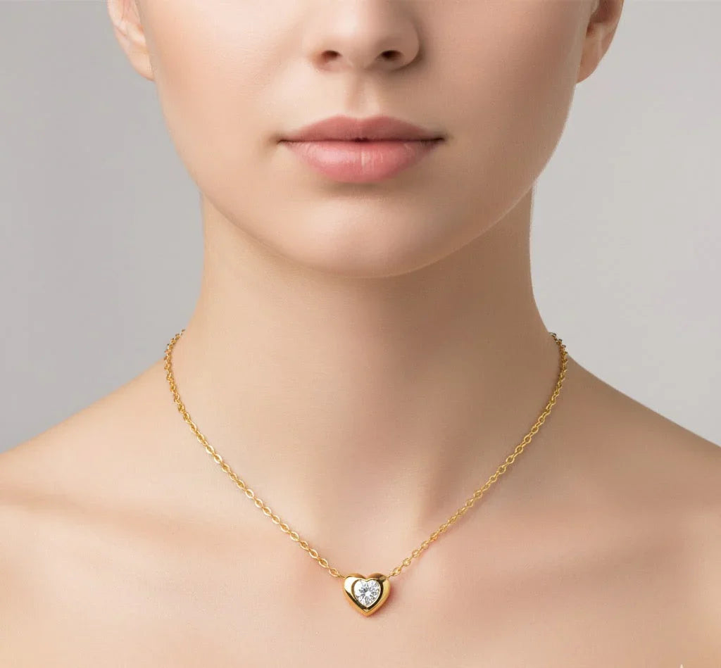 Diatoms Heart Shape Necklace