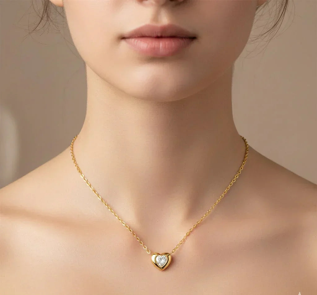 Diatoms Heart Shape Necklace