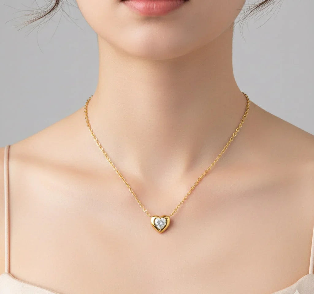 Diatoms Heart Shape Necklace