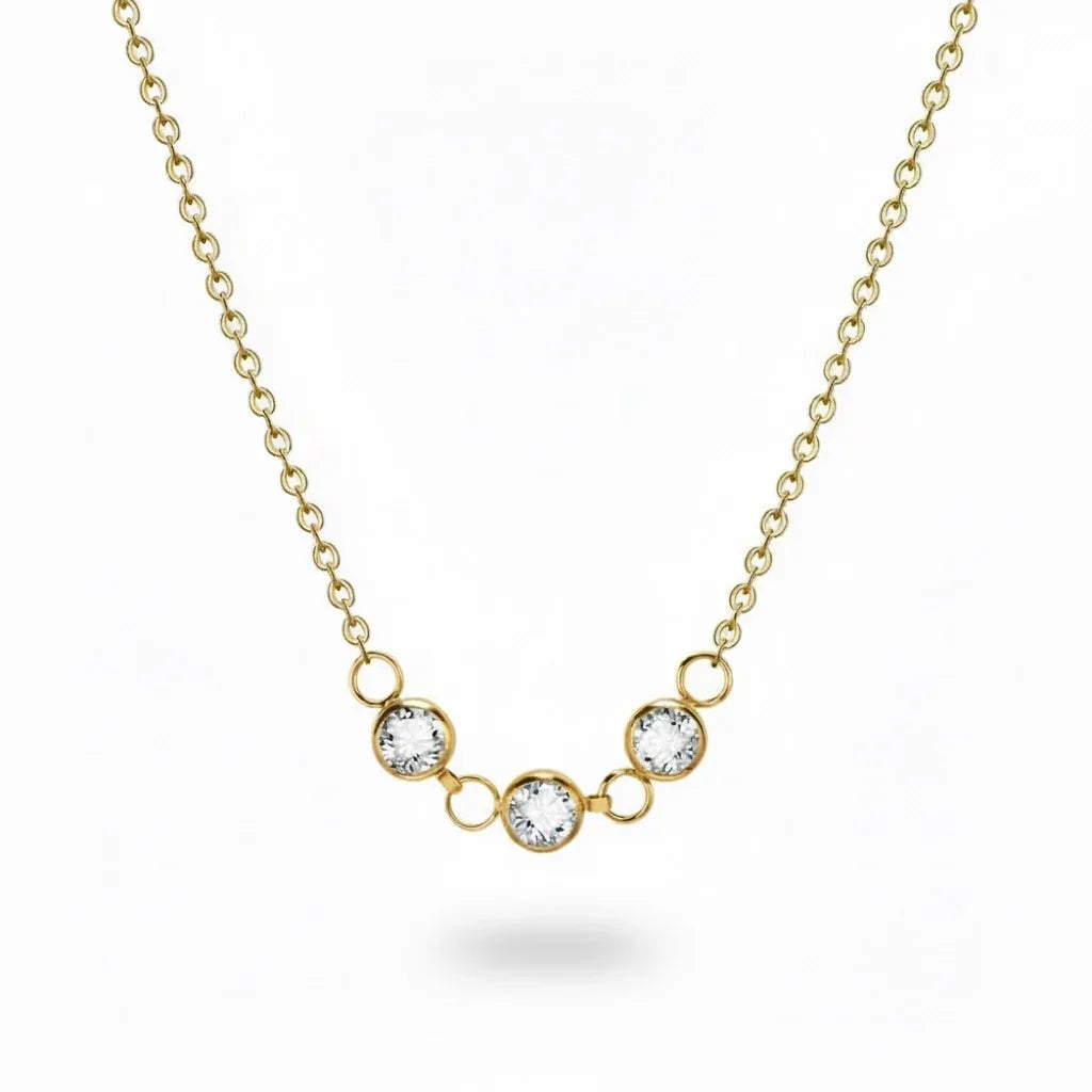 Diatoms Simple Diamond  Necklace