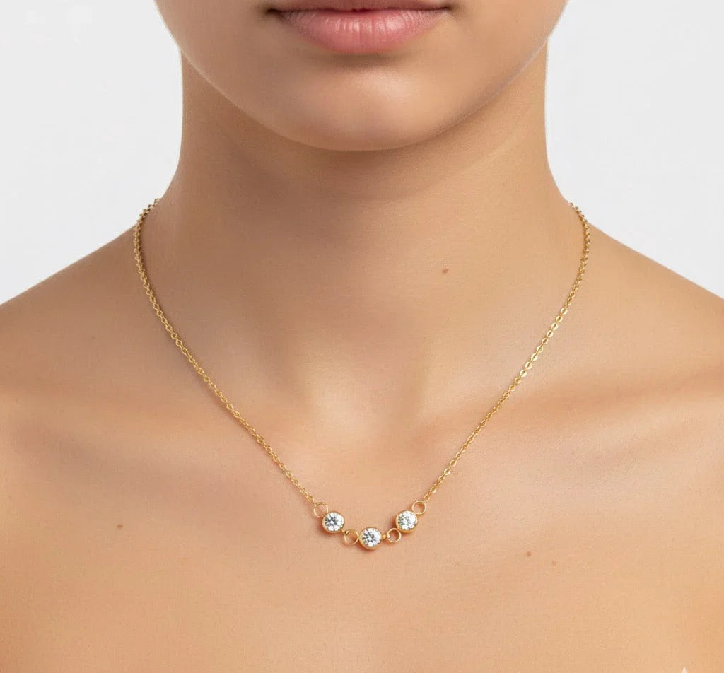 Diatoms Simple Diamond  Necklace