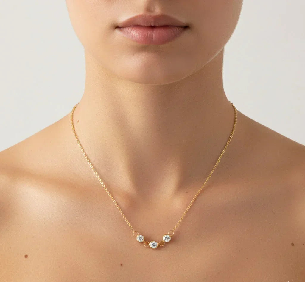 Diatoms Simple Diamond  Necklace