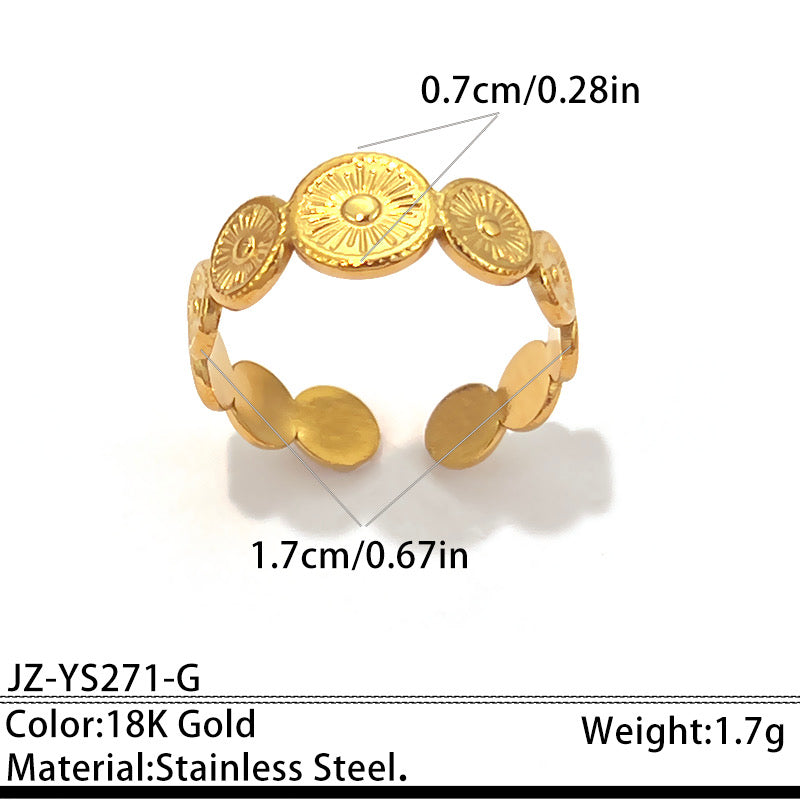Sunburst Coin Ring