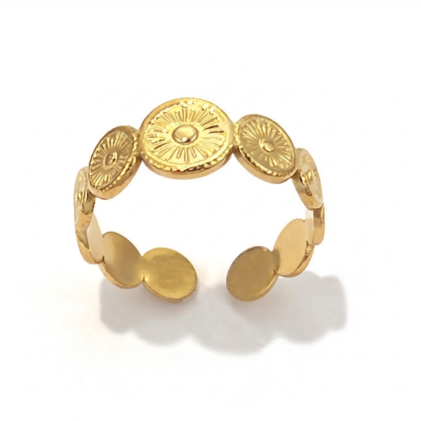 Sunburst Coin Ring