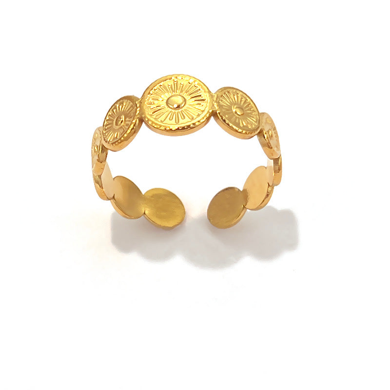 Sunburst Coin Ring