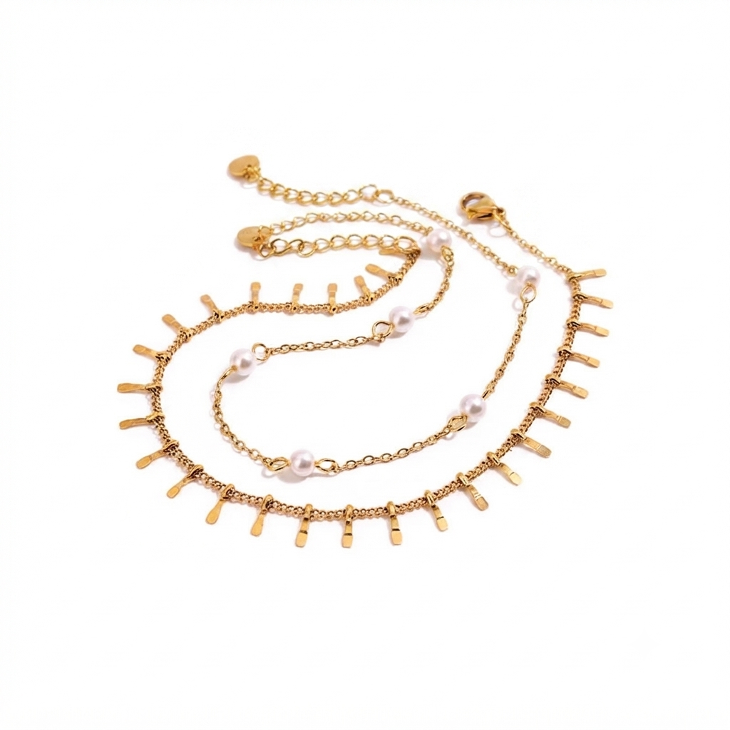 Sunlit Shore Layered Anklet