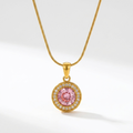 Pink Crystal Orb Necklace