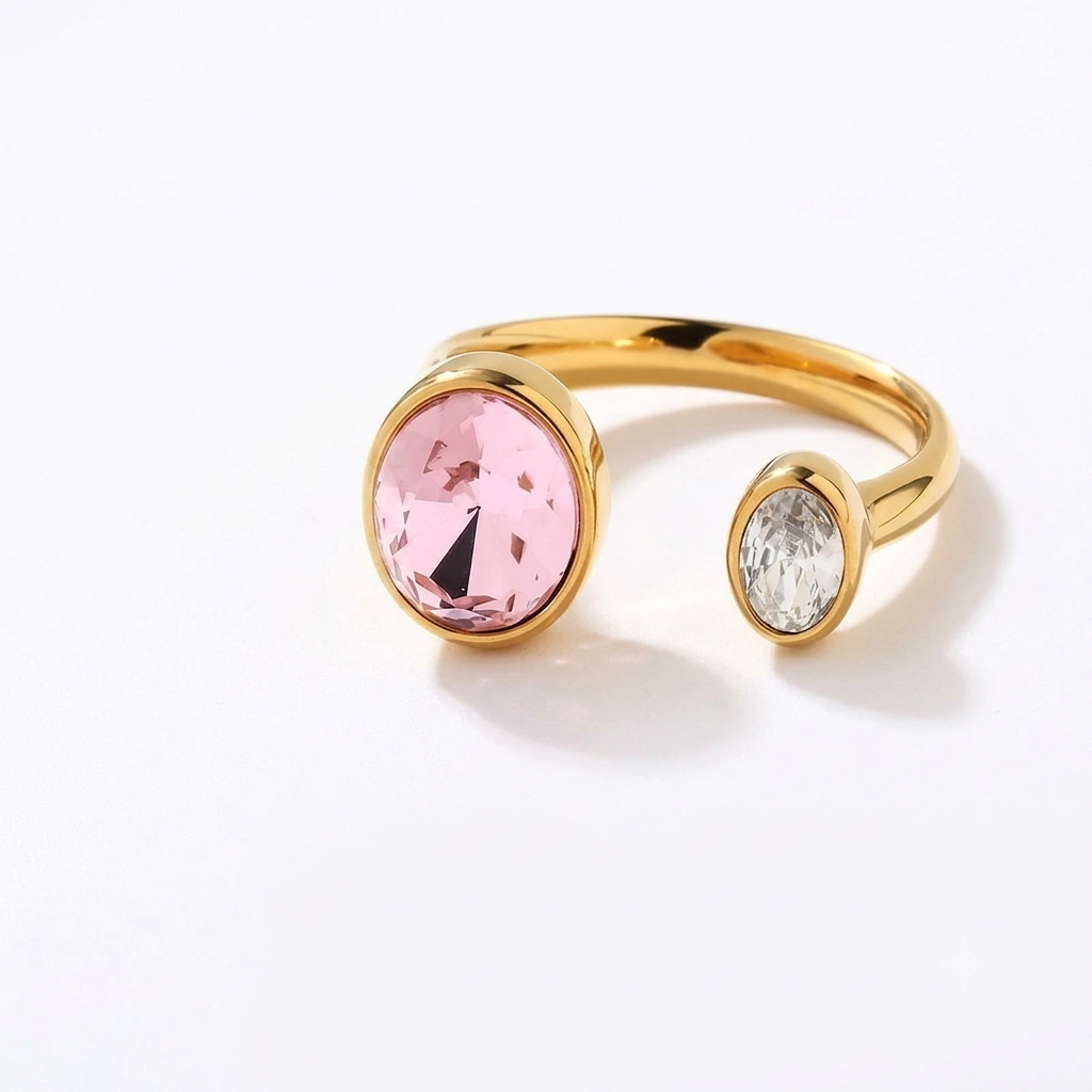 Opaline Glow Adjustable Ring