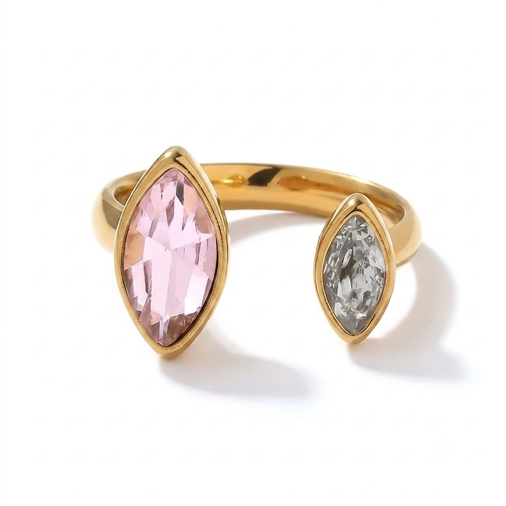 Opaline Glow Adjustable Ring