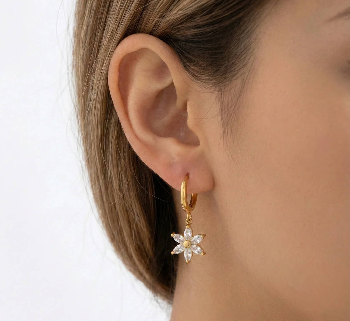 Diatoms Simple Style Sunflower Drop Earrings