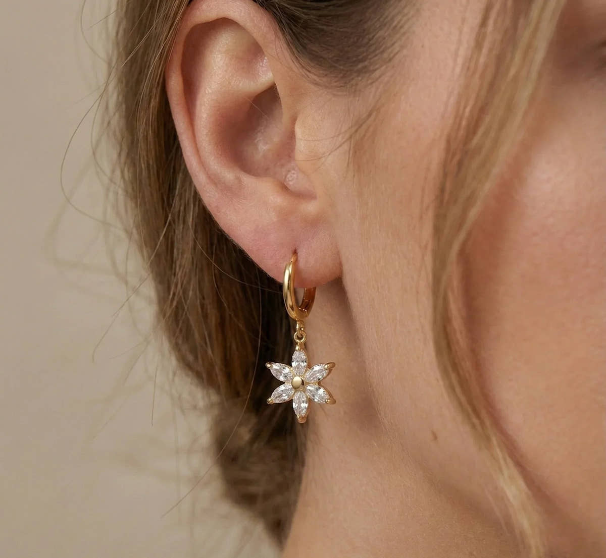 Diatoms Simple Style Sunflower Drop Earrings