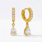 Diatoms Embedded Waterdrop Earrings