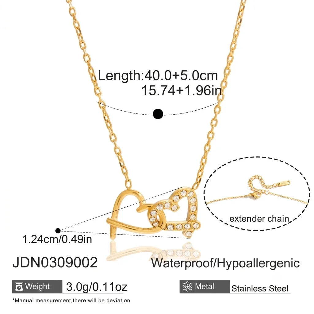 Aura Intertwined Hearts Necklace