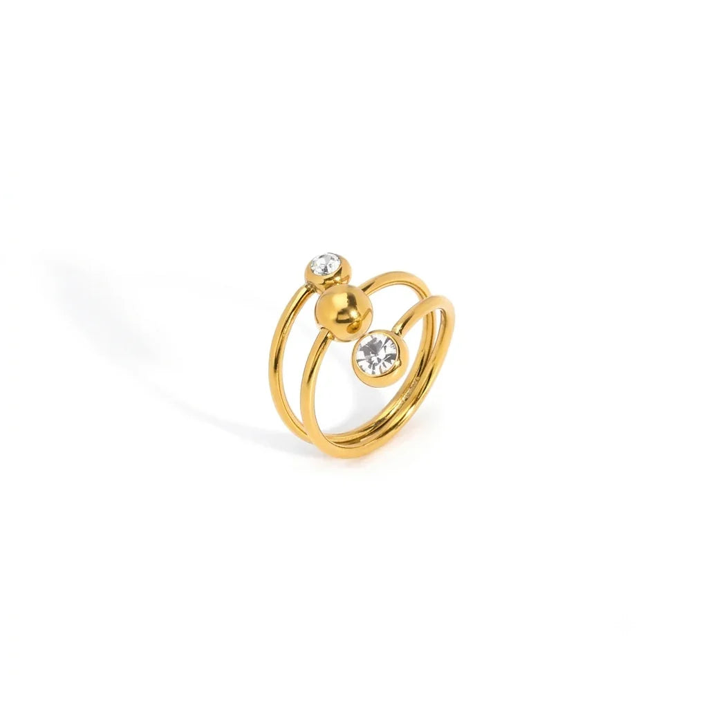 Trio Crest Adjustable Ring