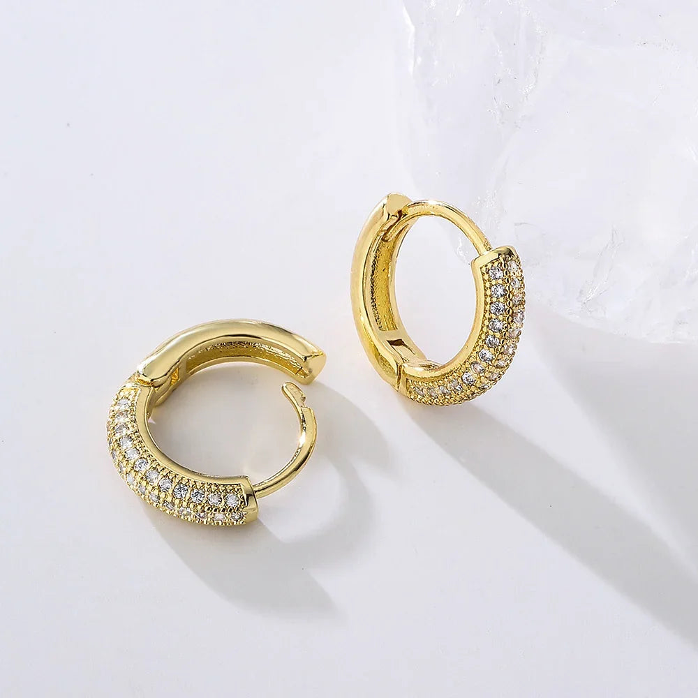 Geo-Glow Huggies Earrings