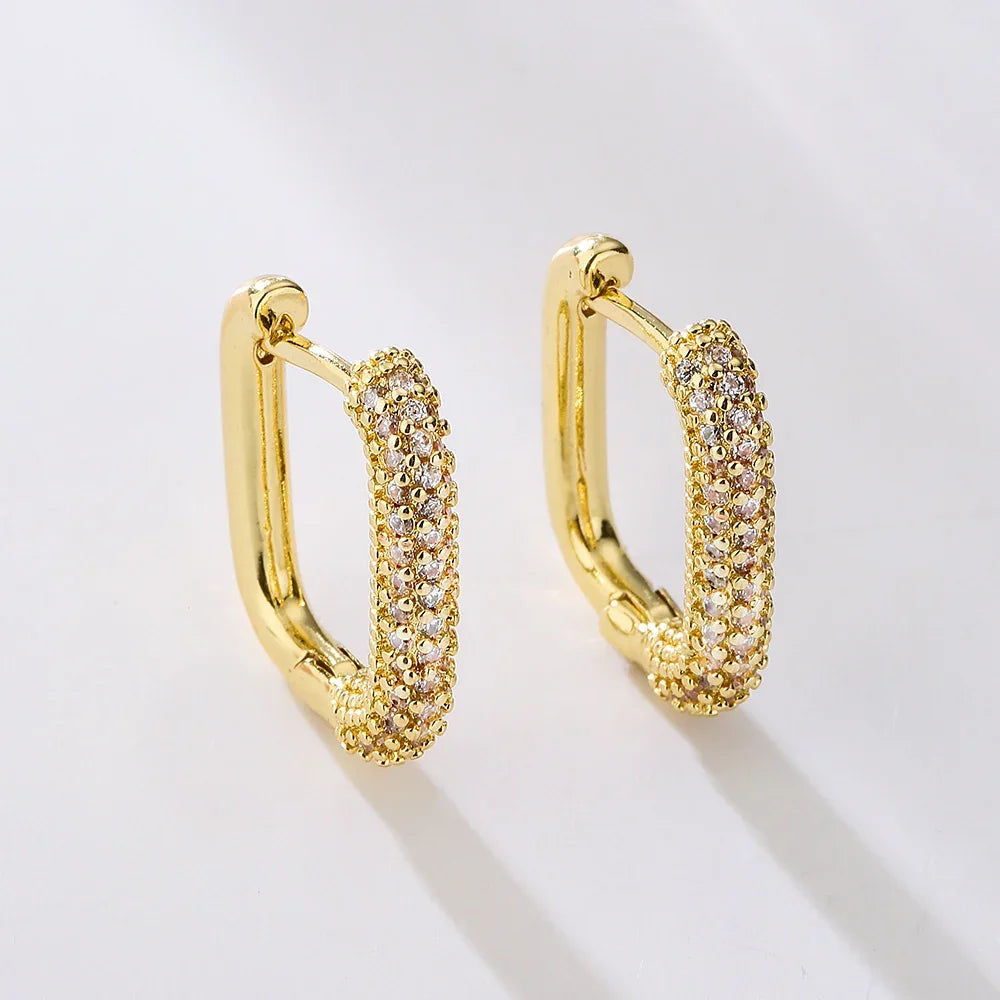 Geo-Glow Huggies Earrings