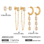 The Symmetrical Baguette Earrings Set