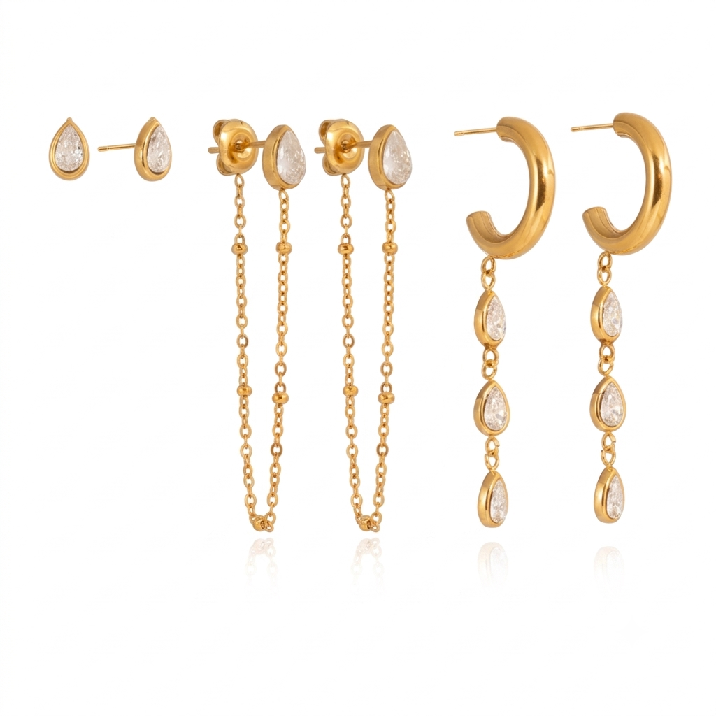 The Prism Trio Earrings Set